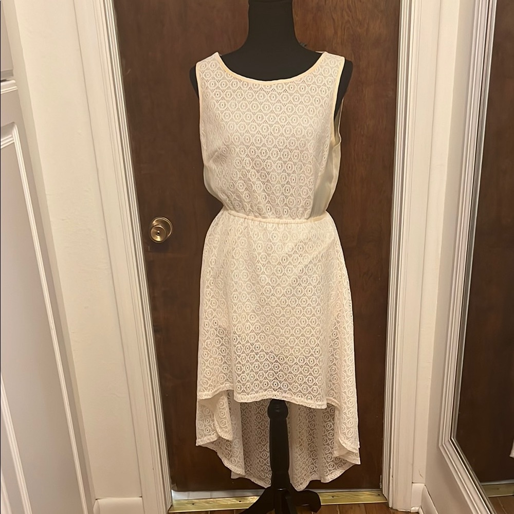 Rue21 Cream High Low Sundress Scoop Neck Wedding Guest